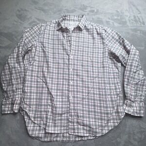 Frank & Eileen Plaid Button Up Shirt Womens M Cotton Italy Casual Flannel